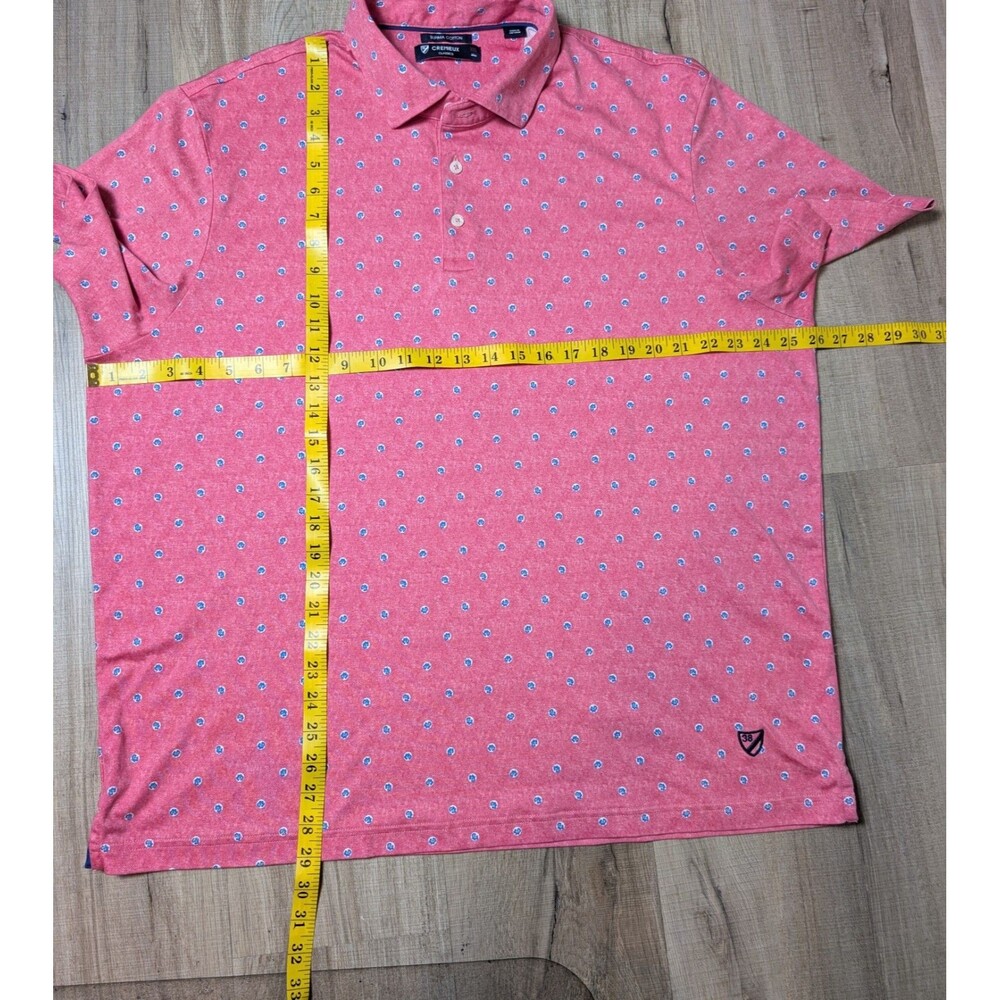 Cremieux Size XXL Polo Shirt Supima Cotton Pink Fiesta Dots Casual Golf Preppy - Picture 8 of 8